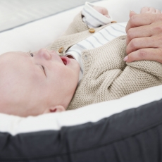 Кокон для сна с ограничителем Voksi Baby Nest Dark Grey